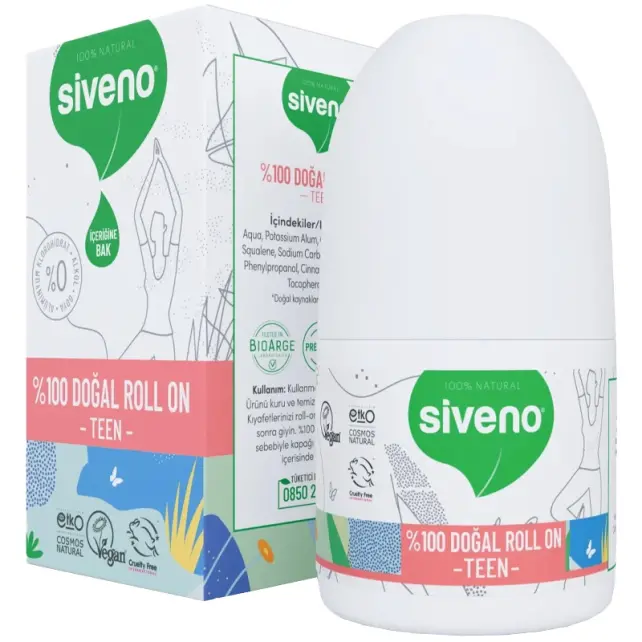 Siveno Doğal Roll On Deoroant - Teen 50ml - 1