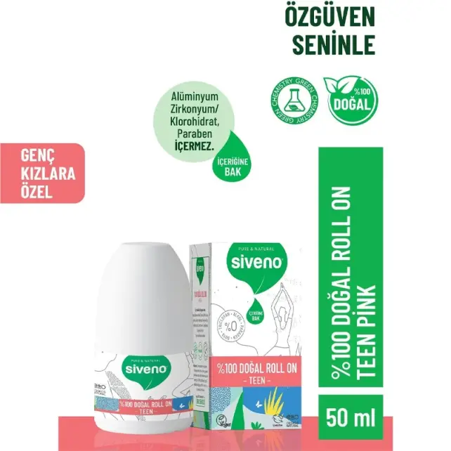 Siveno Doğal Roll On Deoroant - Teen 50ml - 4
