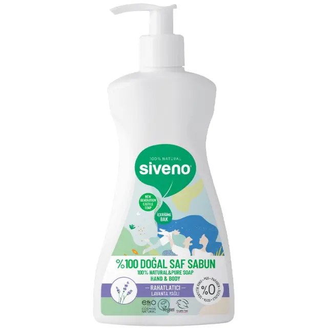 Siveno Doğal Saf Sabun - Rahatlatıcı Lavanta Yağlı 300ml - 1