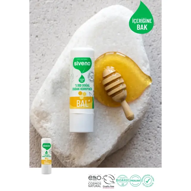 Siveno Lip Balm Doğal Dudak Koruyucu - Bal 6gr - 3