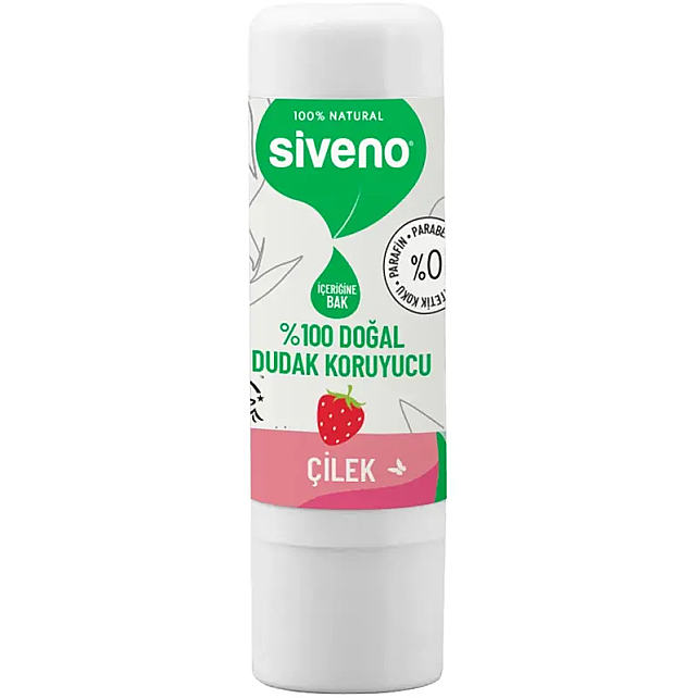 Siveno Lip Balm Doğal Dudak Koruyucu - Çilek 6gr - 1