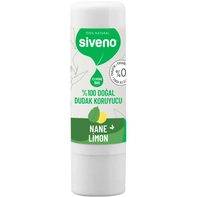 Siveno Lip Balm Doğal Dudak Koruyucu - Nane Limon 6g - 1