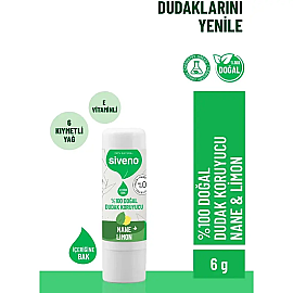 Siveno Lip Balm Doğal Dudak Koruyucu - Nane Limon 6gr - 2