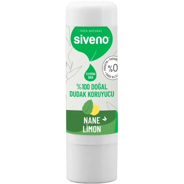 Siveno Lip Balm Doğal Dudak Koruyucu - Nane Limon 6gr - 1