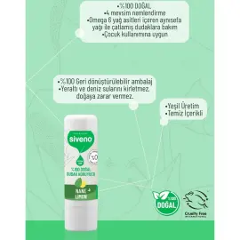 Siveno Lip Balm Doğal Dudak Koruyucu - Nane Limon 6gr - 3