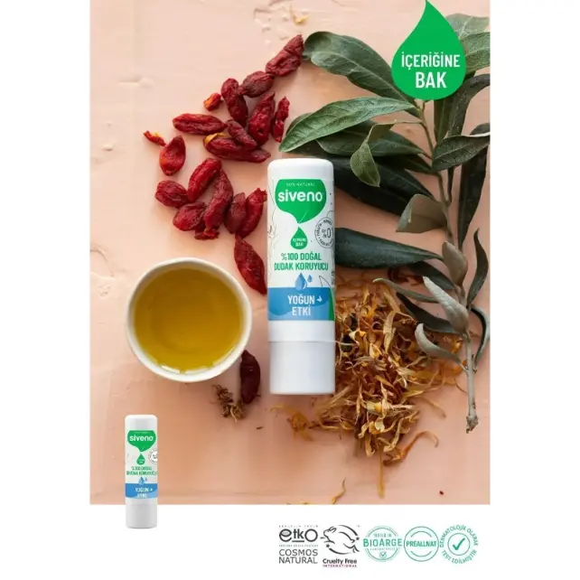 Siveno Lip Balm Doğal Dudak Koruyucu - Yoğun Etki 6 g - 4