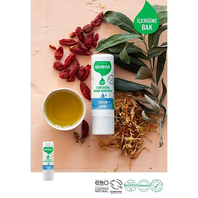 Siveno Lip Balm Doğal Dudak Koruyucu - Yoğun Etki 6gr - 4