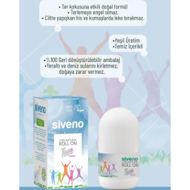 Siveno Natural Roll On Deodorant - Teen Unisex 50ml - 3