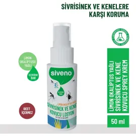 Siveno Sivrisinek ve Kene Kovucu Sprey - Limon Okaliptus Yağlı 50ml - 2