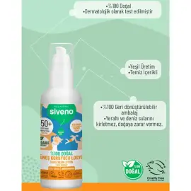 Siveno SPF 50+ Doğal Güneş Koruyucu Losyon 100ml - 3
