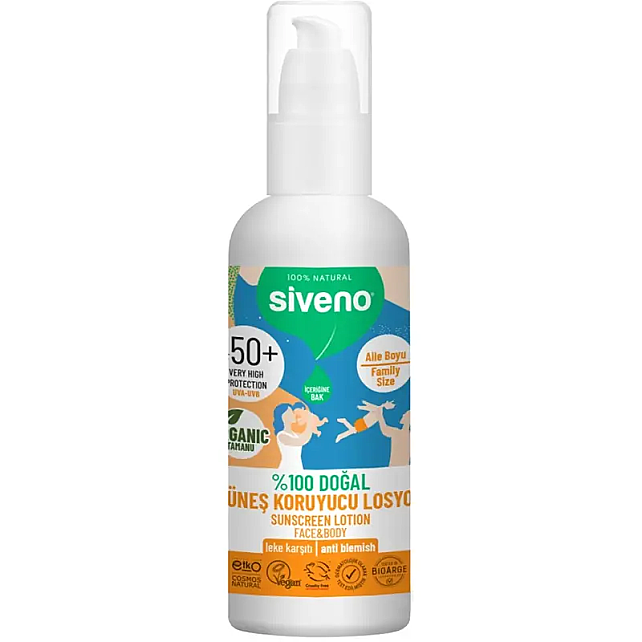 Siveno SPF 50+ Doğal Güneş Koruyucu Losyon 100ml - 1