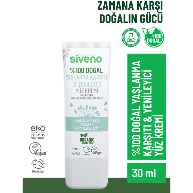 Siveno Yaşlanma Karşıtı Yüz Kremi 30ml - 2