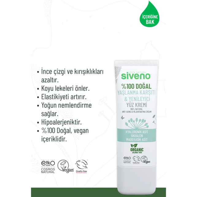 Siveno Yaşlanma Karşıtı Yüz Kremi 30ml - 3