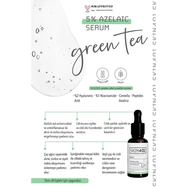 Skin401 Azelaic Acid Sooth Blemish Relief - Yatıştırıcı ve Leke Karşıtı Serum 30ml - 3