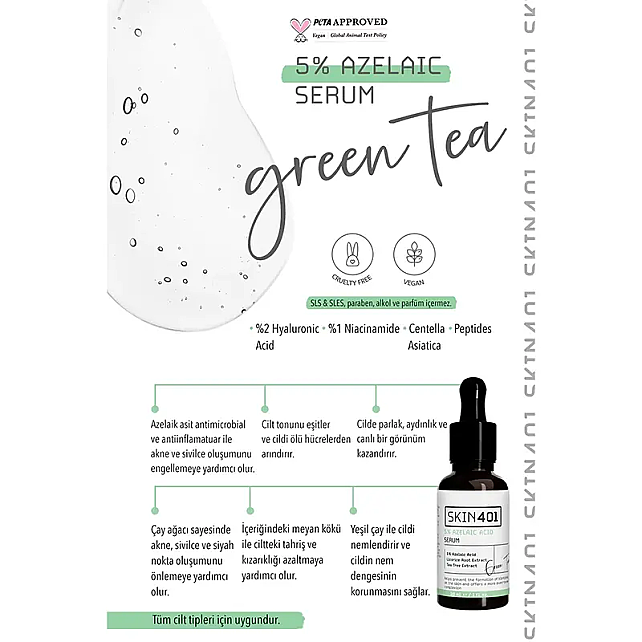 Skin401 Azelaic Acid Soothe Blemish Relief - Yatıştırıcı ve Leke Karşıtı Serum 30ml - 3