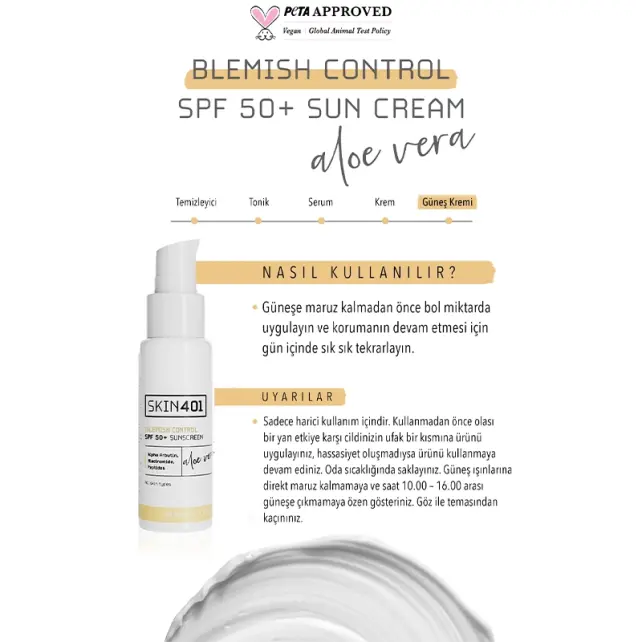 Skin401 Blemish Control SPF 50+ Sunscreen - Güneş Koruyucu 50ml - 4