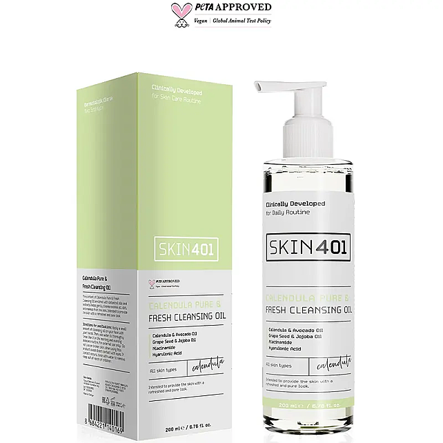 Skin401 Calendula Pure & Fresh Cleansing Oil - Cilt Temizleme Yağı 200ml - 2