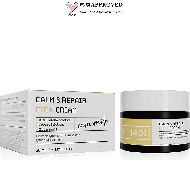 Skin401 Calm Repair Cica Cream - Onarıcı Etkili Bakım Kremi 50ml - 2