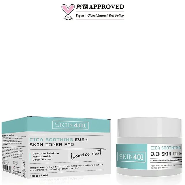 Skin401 Cica Soothing Even Skin Toner Ped - Yatıştırıcı Tonik Ped 100 pcs - 2