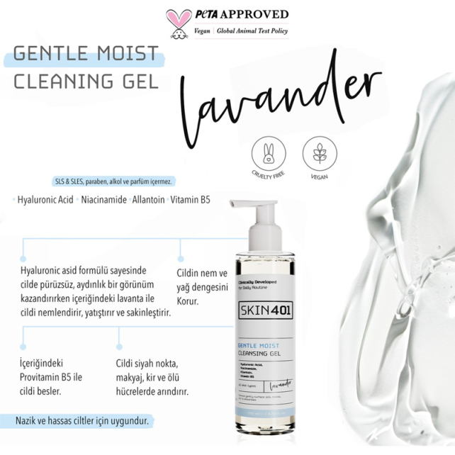 Skin401 Gentle Moist Cleansing Gel - Nemlendirici Yüz Temizleme Jeli 200ml - 3