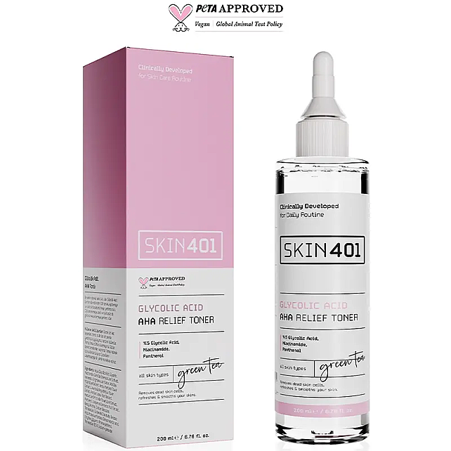 Skin401 Glycolic Acid AHA Relief Toner - Leke Karşıtı Tonik 200ml - 2