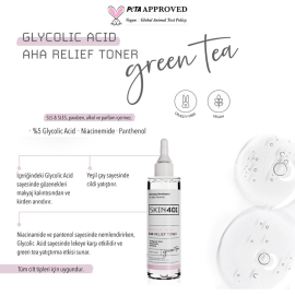 Skin401 Glycolic Acid AHA Relief Toner - Leke Karşıtı Tonik 200ml - 3