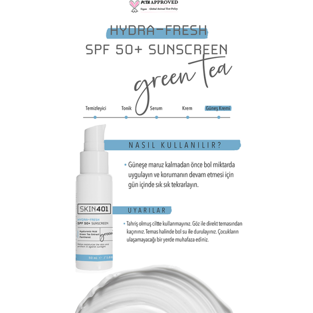 Skin401 Hydra Fresh SPF 50+ Sunscreen - Güneş Koruyucu 50ml - 4