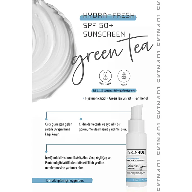 Skin401 Hydra Fresh SPF 50+ Sunscreen - Güneş Koruyucu 50ml - 3