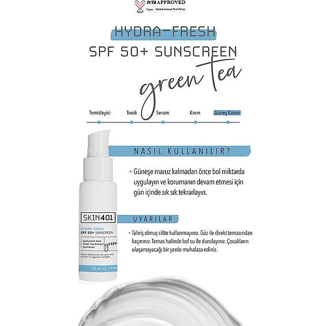 Skin401 Hydra Fresh SPF 50+ Sunscreen - Güneş Koruyucu 50ml - 4