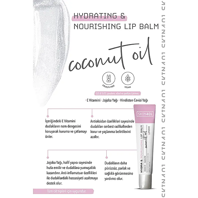 Skin401 Hydrating Nourishing Lip Balm - Nemlendirici Dudak Kremi 15ml - 3