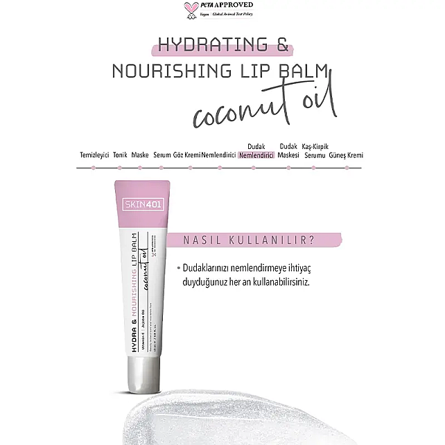 Skin401 Hydrating Nourishing Lip Balm - Nemlendirici Dudak Kremi 15ml - 4