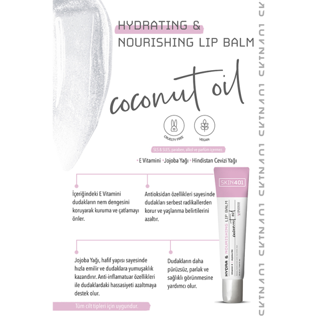 Skin401 Hydrating Nourishing Lip Balm - Nemlendirici Dudak Kremi 15ml - 3