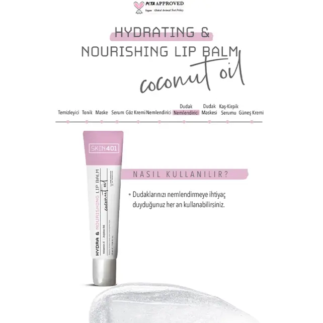 Skin401 Hydrating Nourishing Lip Balm - Nemlendirici Dudak Kremi 15ml - 4