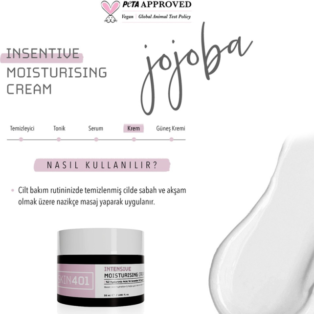Skin401 Intensive Moisturising Cream - Nemlendirici Bakım Kremi 50ml - 4