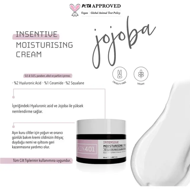 Skin401 Intensive Moisturising Cream - Nemlendirici Bakım Kremi 50ml - 3