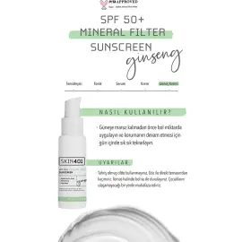 Skin401 Mineral Filter SPF 50+ Sunscreen - Mineral Güneş Koruyucu 50ml - 4