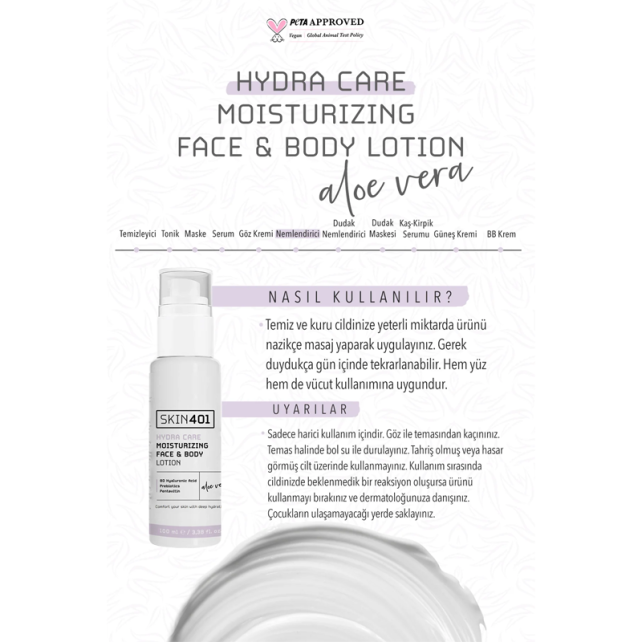 Skin401 Moisturizing Face & Body Lotion - Yüz Ve Vücut Losyonu 100ml - 3
