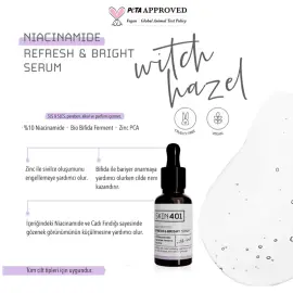 Skin401 Niacinamide Refresh & Bright Aydınlatıcı Etkili Serum 30ml - 3