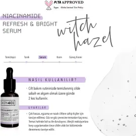 Skin401 Niacinamide Refresh & Bright Aydınlatıcı Etkili Serum 30ml - 4