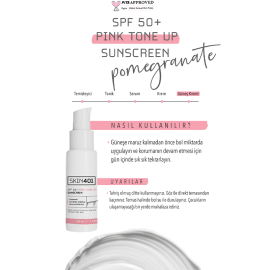 Skin401 Pink Tone Up SPF 50+ Sunscreen - Güneş Koruyucu 50ml - 4