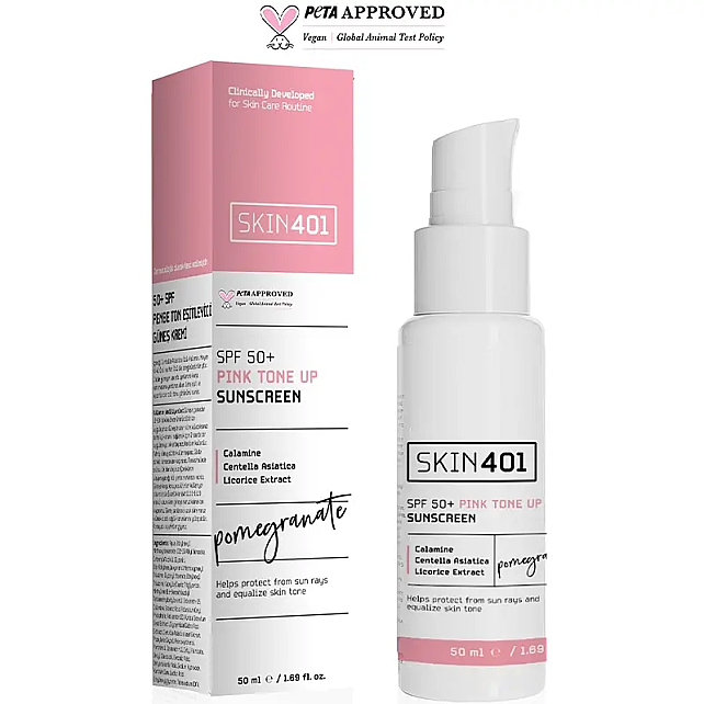 Skin401 Pink Tone Up SPF 50+ Sunscreen - Güneş Koruyucu 50ml - 2