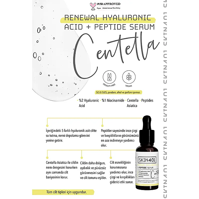 Skin401 Renewal Hyaluronic Acid Peptide Serum 30ml - 4