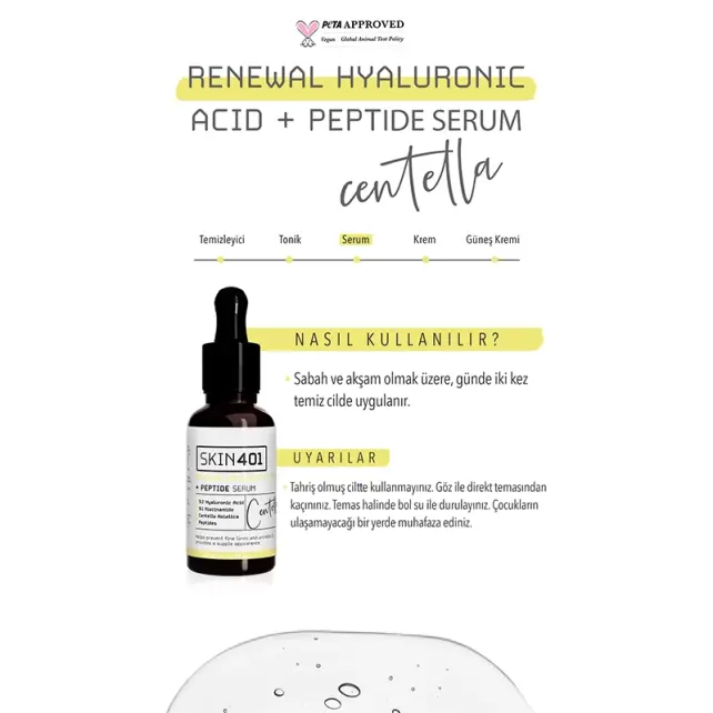 Skin401 Renewal Hyaluronic Acid Peptide Serum 30ml - 3