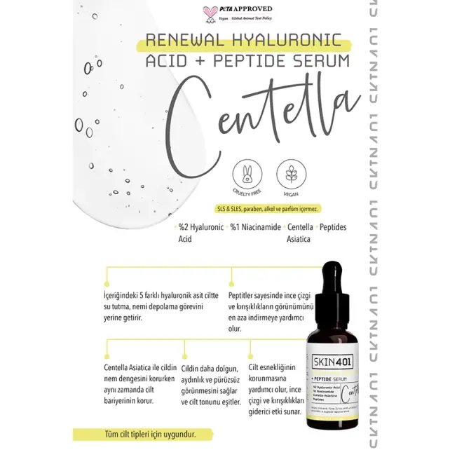 Skin401 Renewal Hyaluronic Acid Peptide Serum 30ml - 4