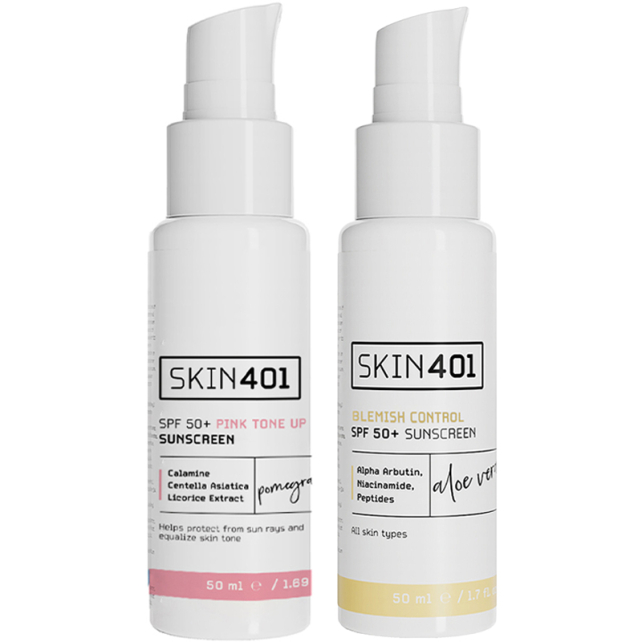 Skin401 Renk Eşitleyici Etkili ve Leke Karşıtı Güneş Kremi Seti - 1