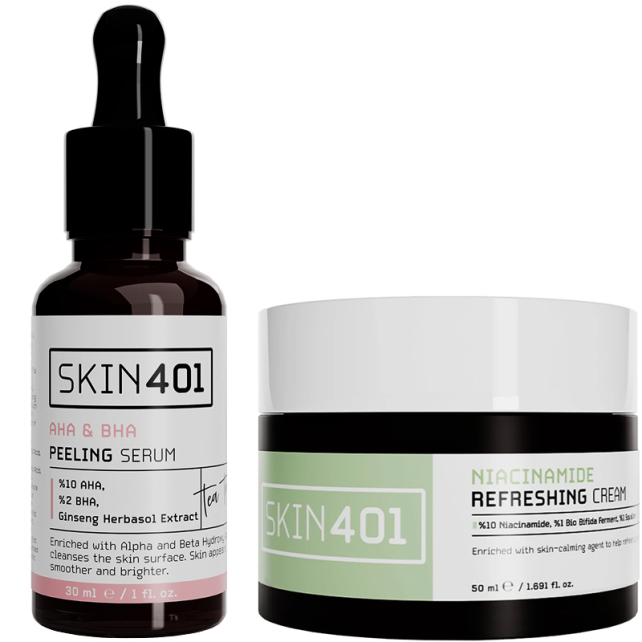 Skin401 Renk Tonu Eşitlemeye Yardımcı ve Nemlendirici Bakım Seti - 1