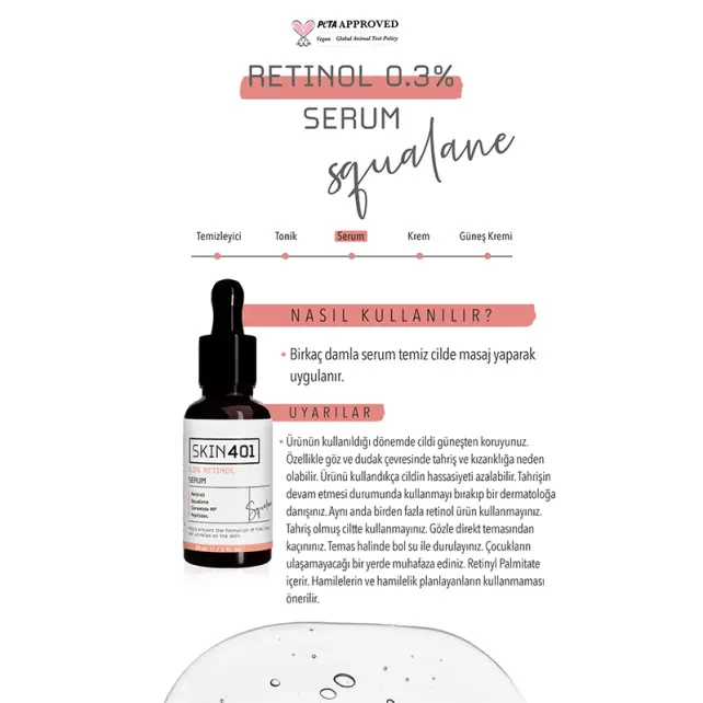 Skin401 Retinol Firm & Renew Yenileyici Etkili Bakım Serumu 30ml - 4