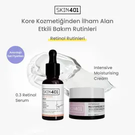 Skin401 Retinol ve Yoğun Nemlendirici Bakım Seti - 3