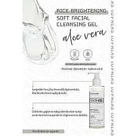 Skin401 Rice Brightening Soft Facial Cleansing Gel - Pirinç Özlü Temizleme Jeli 200ml - 3