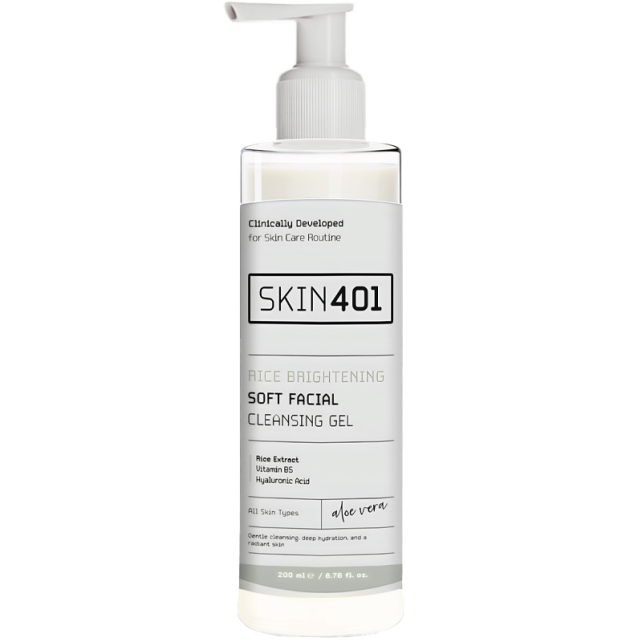 Skin401 Rice Brightening Soft Facial Cleansing Gel - Pirinç Özlü Temizleme Jeli 200ml - 1